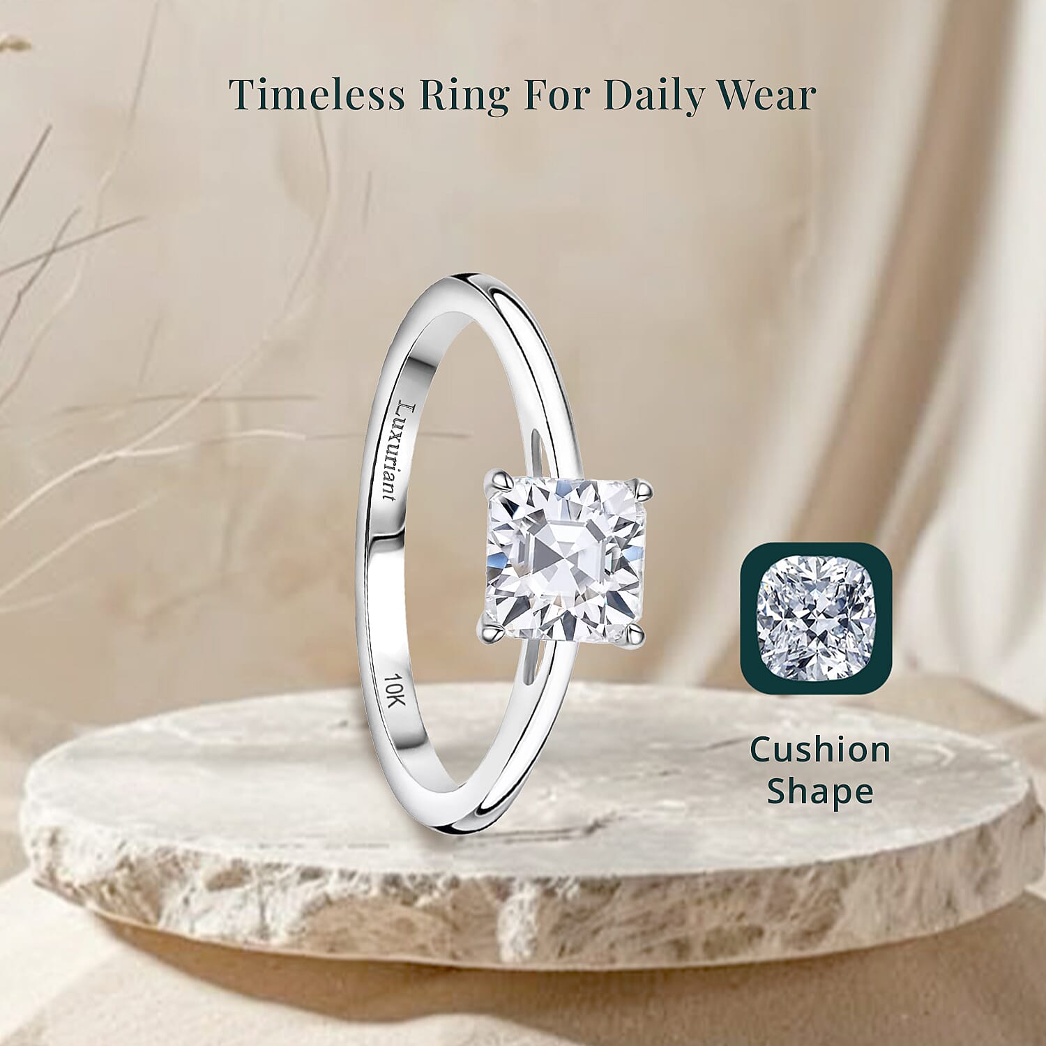 IGI Certified 14K White Gold Luxuriant Lab Grown Diamond (VS) Solitaire Ring (Size 10.0) 1.00 ctw