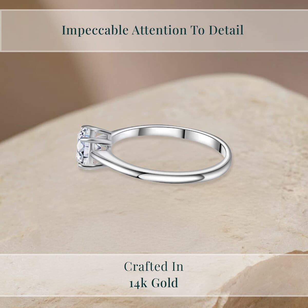 IGI Certified 14K White Gold Luxuriant Lab Grown Diamond (VS) Solitaire Ring (Size 7.0) 1.00 ctw image number 2