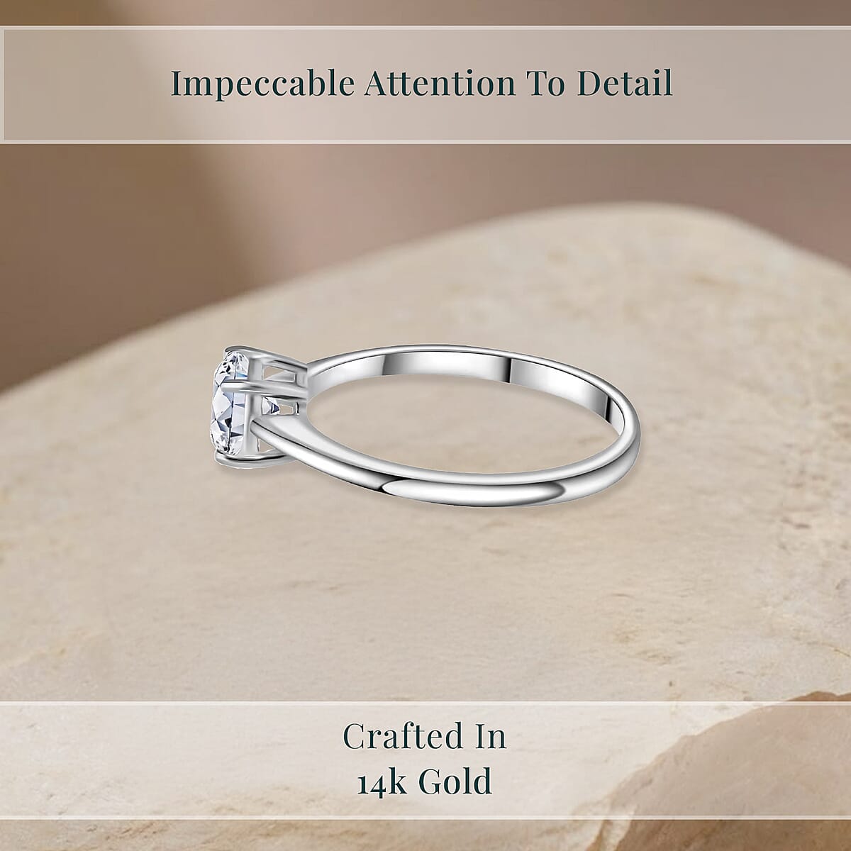 IGI Certified 14K White Gold Luxuriant Lab Grown Diamond (VS) Solitaire Ring (Size 9.0) 1.00 ctw image number 2