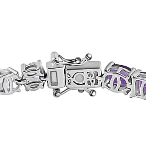 GP Royal Art Deco Collection Multi Gemstone Tennis Bracelet in Platinum Over Sterling Silver (6.50 In) 19.00 ctw