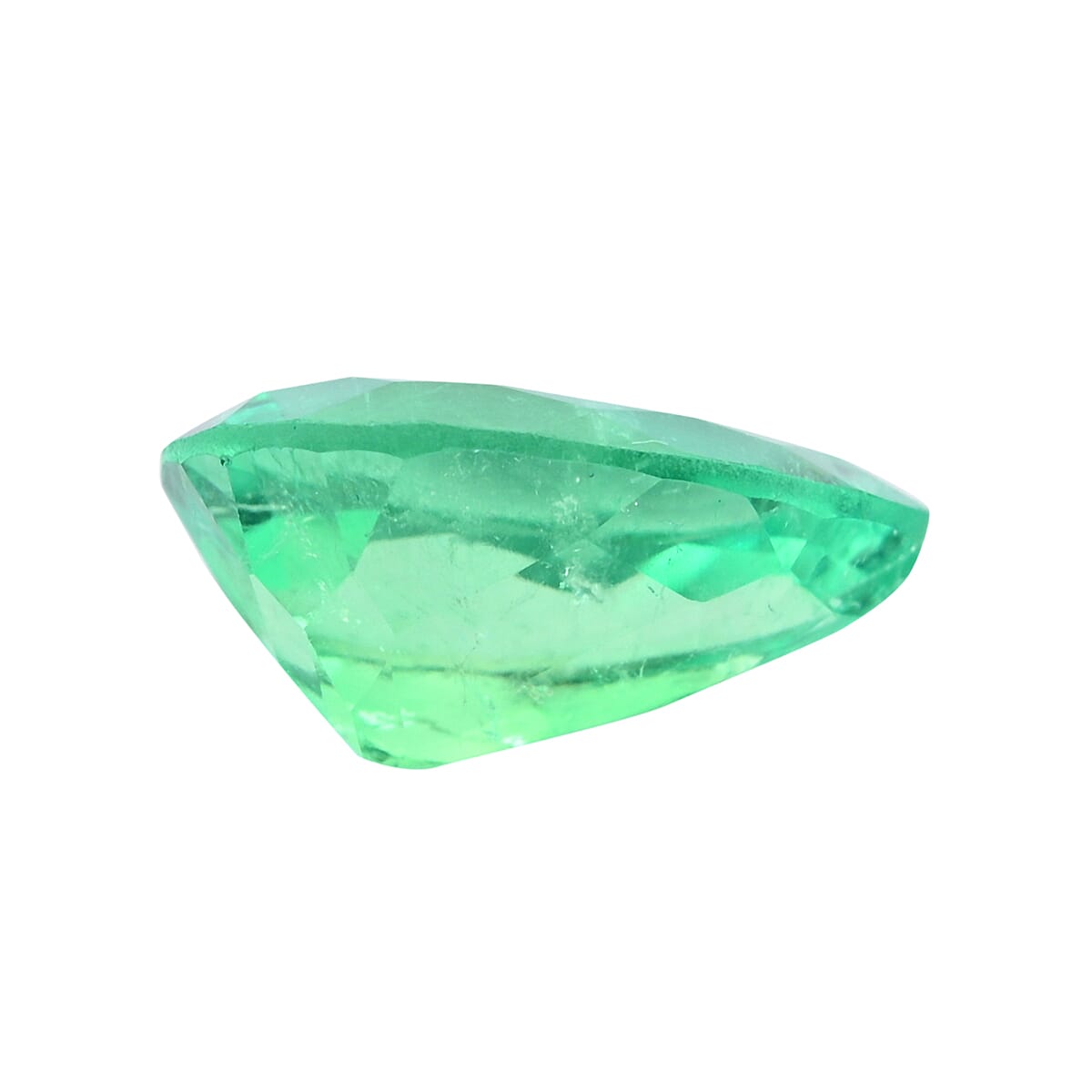 Certified & Appraised AAAA Boyaca Colombian Emerald (Pear Free Size) 4.00 ctw image number 2