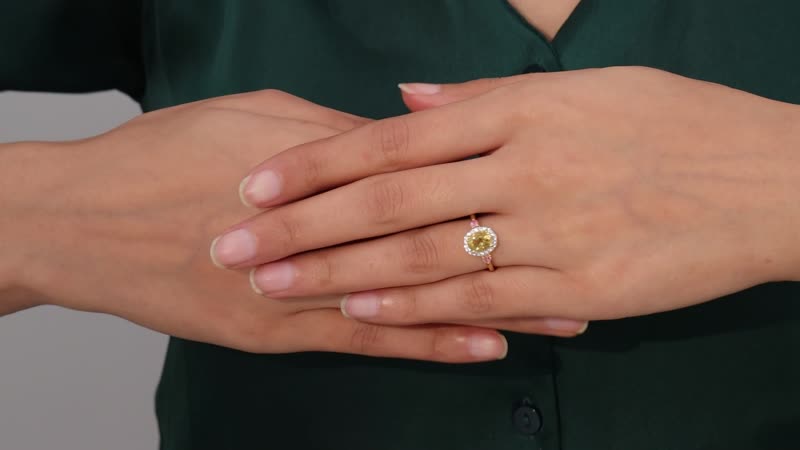Brazilian Heliodor and Multi Gemstone Halo Ring in Vermeil Yellow Gold Over Sterling Silver (Size 7.0) 1.50 ctw (Del. in 10-12 Days)