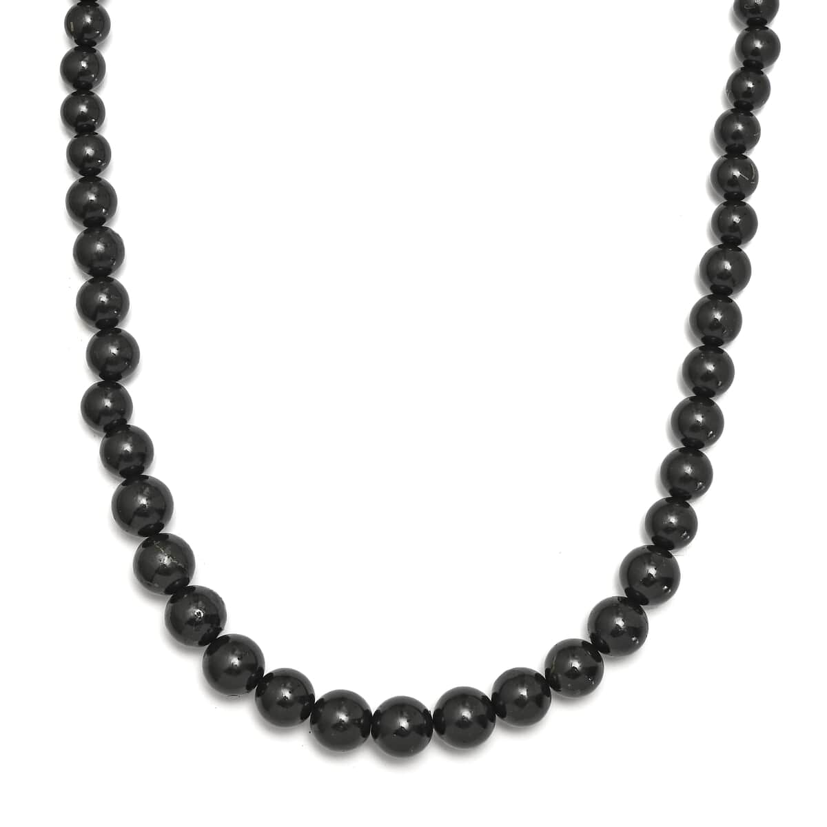 Karis Shungite Beaded Necklace 20 Inches in 18K Yellow Gold Plated 195.00 ctw image number 0