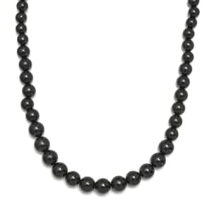 Karis Shungite Beaded Necklace 20 Inches in 18K Yellow Gold Plated 195.00 ctw
