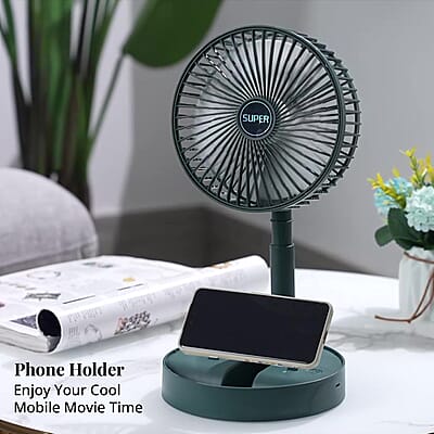 Green Foldable Portable Table Fan