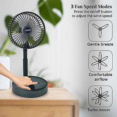 Green Foldable Portable Table Fan