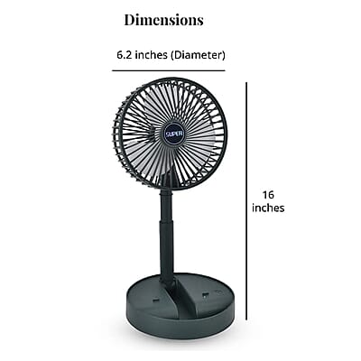 Green Foldable Portable Table Fan