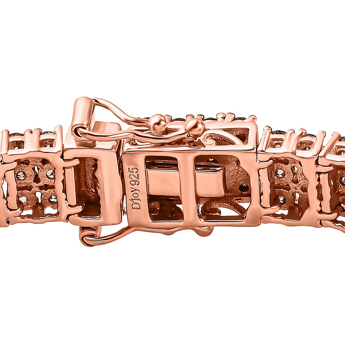 Natural Champagne Diamond 8.90 ctw Bracelet in Vermeil Rose Gold Over Sterling Silver (6.50 In) image number 7