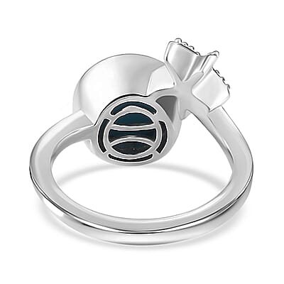 Sleeping Beauty Turquoise Starfish Ring in Platinum Over Sterling Silver (Size 10.0) 2.35 ctw