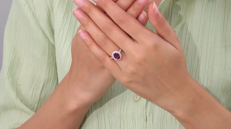 Luxoro 10K Yellow Gold AAA Purple Garnet, Diamond (G-H, I2) (0.85 cts) Ring (Size 10.0) 3.25 ctw