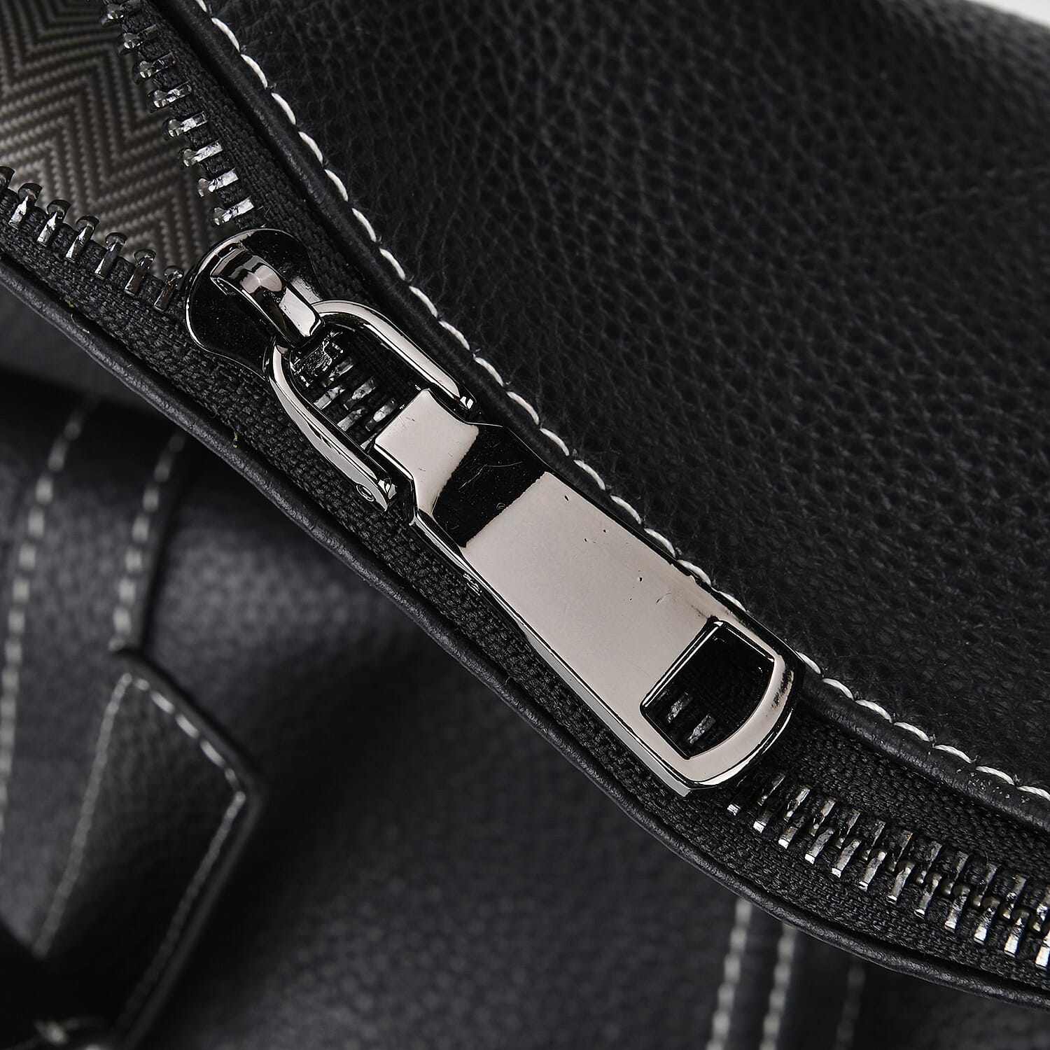 Black Multi-Purpose 2-in-1 Genuine Leather Crossbody Bag with Adjustable Straps