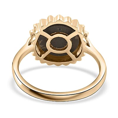 Certified & Appraised Luxoro 10K Yellow Gold AAA Canadian Ammolite Solitaire Ring (Size 10.0)