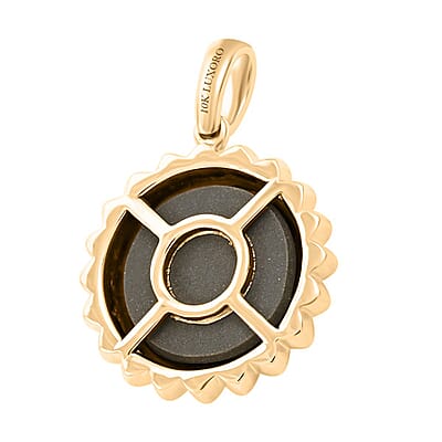 Certified & Appraised Luxoro 10K Yellow Gold AAA Canadian Ammolite Solitaire Pendant without Chain