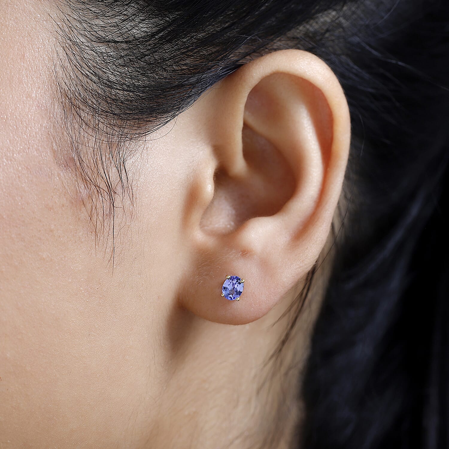 Tanzanite Earrings in Vermeil YG Over Sterling Silver 0.70 ctw