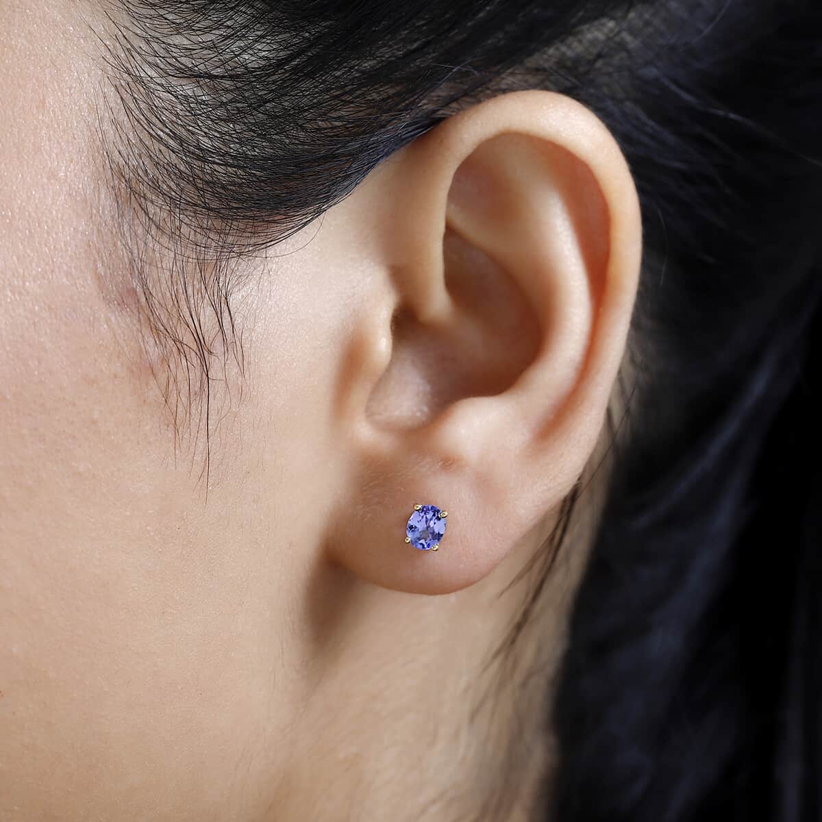 Tanzanite Earrings in Vermeil YG Over Sterling Silver 0.70 ctw image number 2