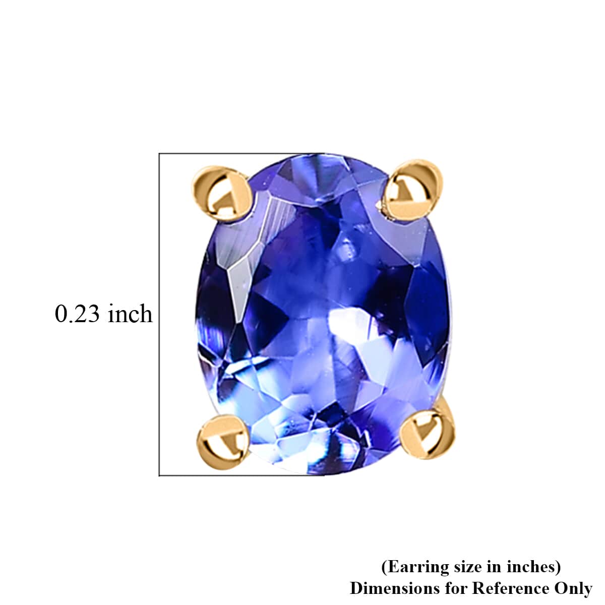 Tanzanite Earrings in Vermeil YG Over Sterling Silver 0.70 ctw image number 4