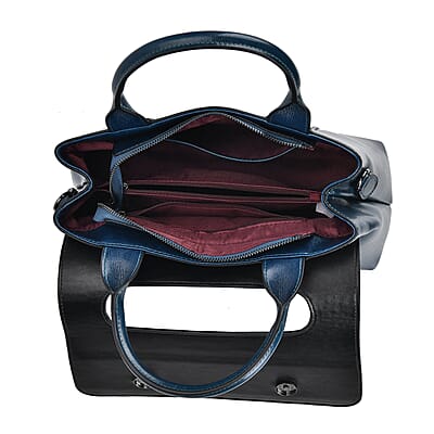Teal Multi-Purpose 2-in-1 Genuine Leather Crossbody Bag with Handle Drop and Shoulder Straps