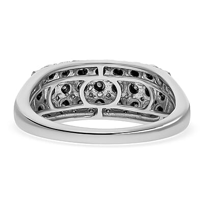 Diamond Ring in Platinum Over Sterling Silver (Size 7) 0.25 ctw