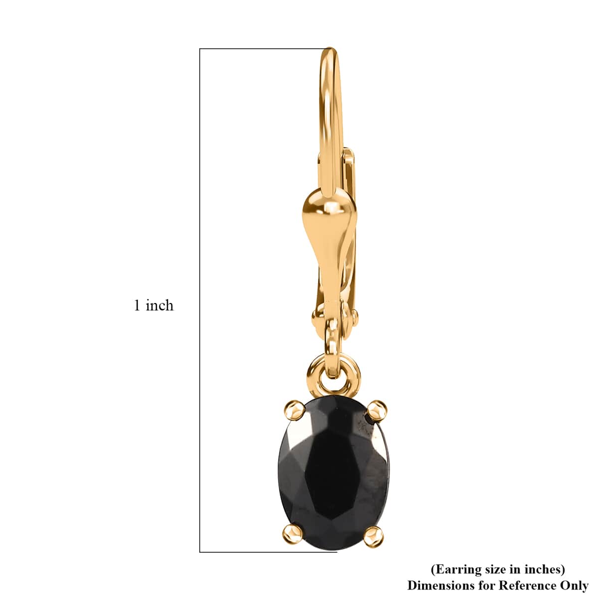 Shungite Solitaire Lever Back Earrings in Vermeil YG Over Sterling Silver 0.90 ctw image number 5