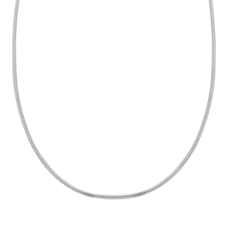 Sterling Silver 2.7mm Anti-Tarnish Silver Plus Coreana Popcorn Chain 24 Inches 8.80 Grams
