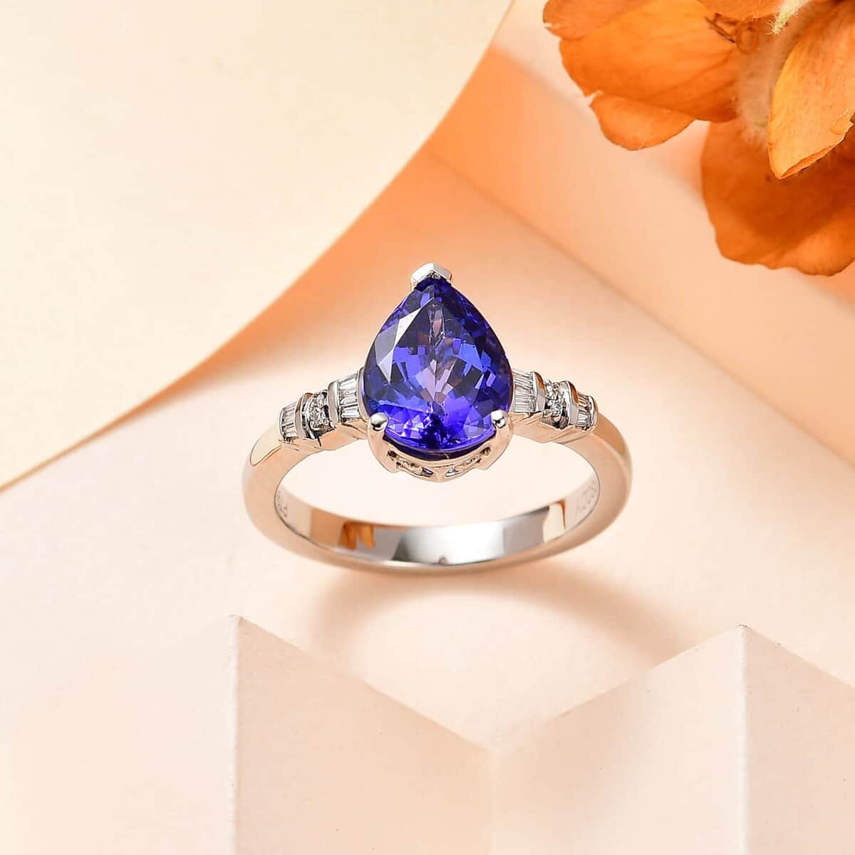 Rhapsody 950 Platinum AAAA Tanzanite, Diamond  (E-F, VS) Ring (Size 6.0) (6.10 g) 2.80 ctw image number 1