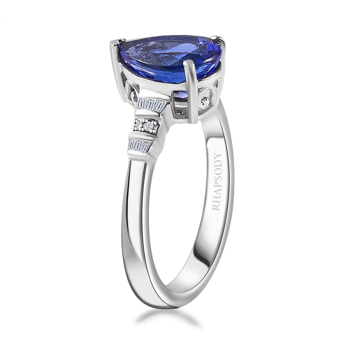 Rhapsody 950 Platinum AAAA Tanzanite, Diamond  (E-F, VS) Ring (Size 6.0) (6.10 g) 2.80 ctw image number 3