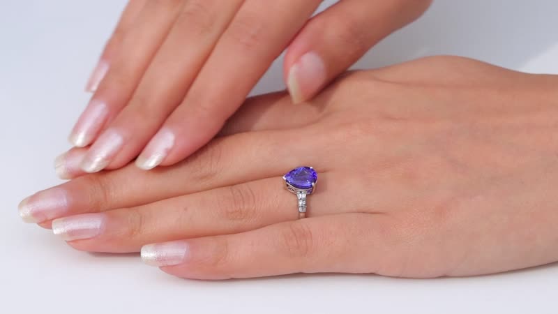 Rhapsody 950 Platinum AAAA Tanzanite, Diamond  (E-F, VS) Ring (Size 6.0) (6.10 g) 2.80 ctw