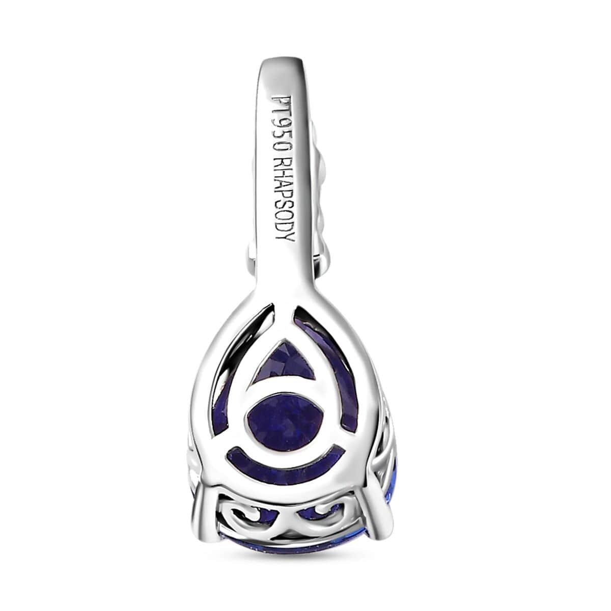 Rhapsody 950 Platinum AAAA Tanzanite and E-F VS Diamond Statement Pendant 2.75 ctw image number 4