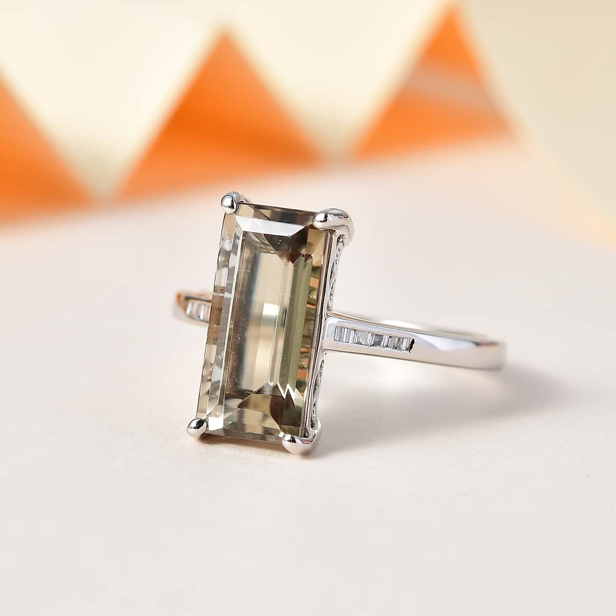 Rhapsody 950 Platinum AAAA Turkizite and E-F VS Diamond Ring (Size 7.0) 4.75 Grams 5.15 ctw image number 1