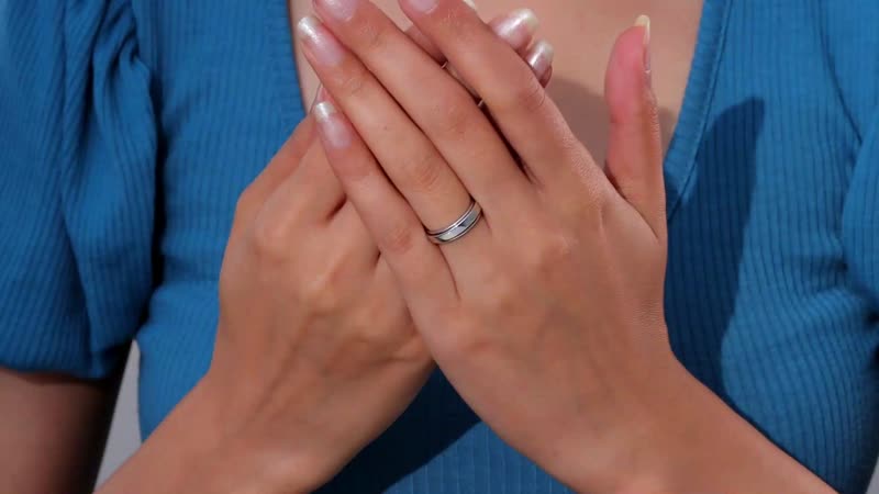 Platinum Over Sterling Silver Spinner Band Ring (Size 10.0) (4.40 g)