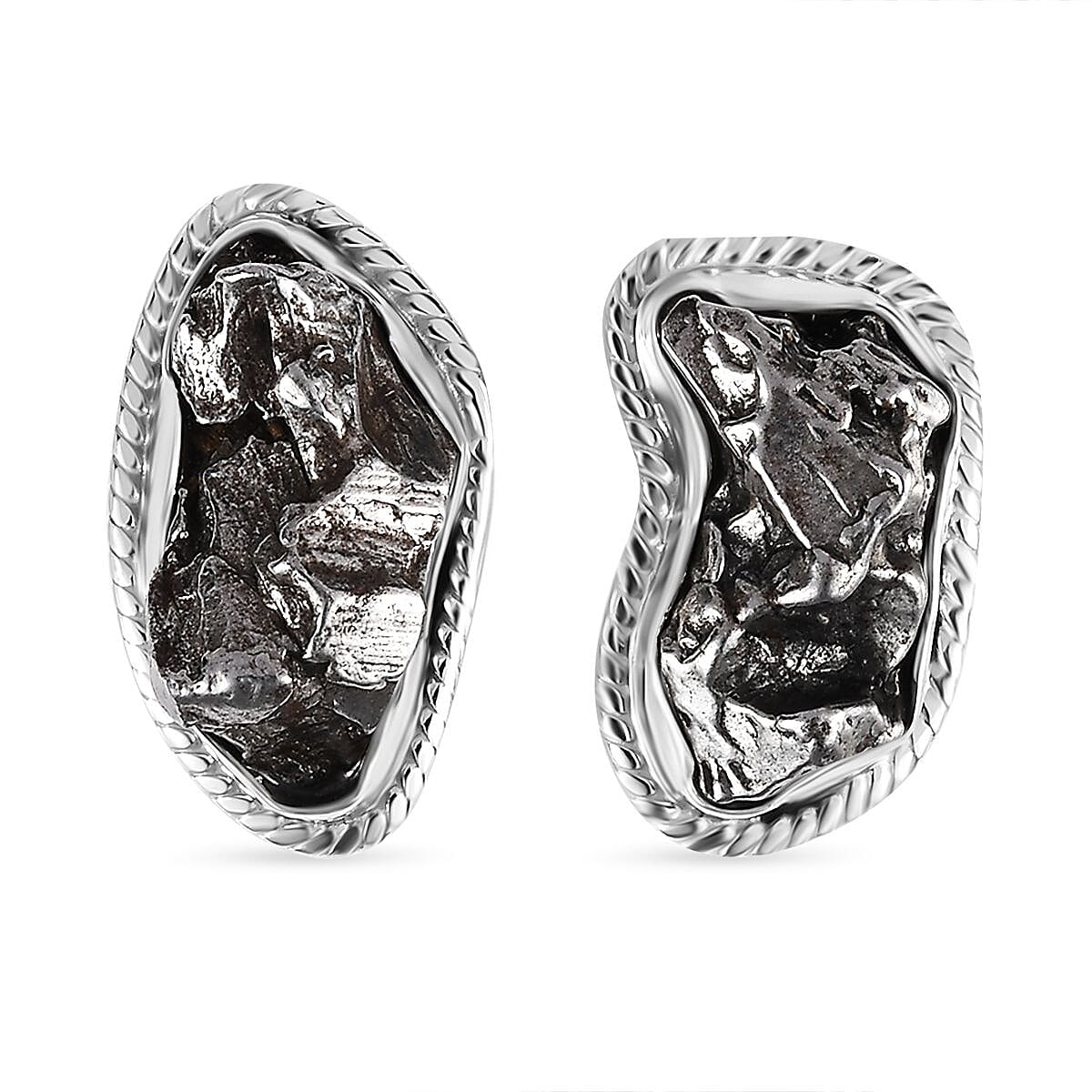 Meteorite 24.00 ctw Earrings in Rhodium Over Sterling Silver