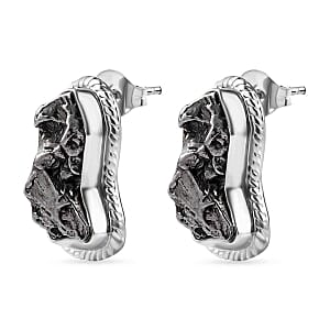 Meteorite 24.00 ctw Earrings in Rhodium Over Sterling Silver