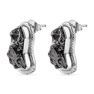 Meteorite 24.00 ctw Earrings in Rhodium Over Sterling Silver