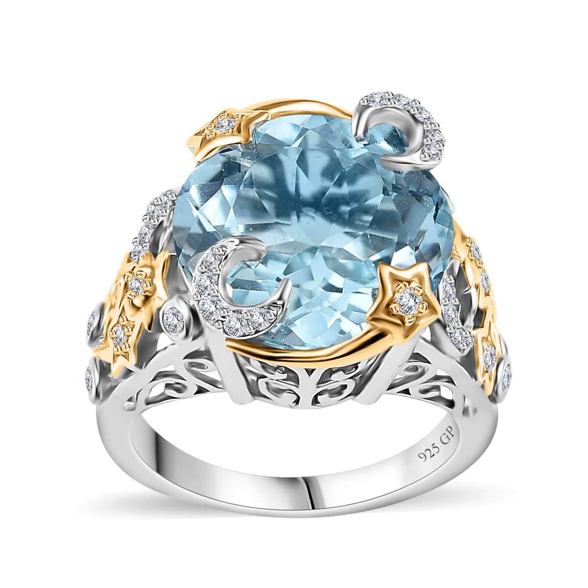 Buy GP Celestial Dream Collection Blue Topaz and White Zircon Ring 