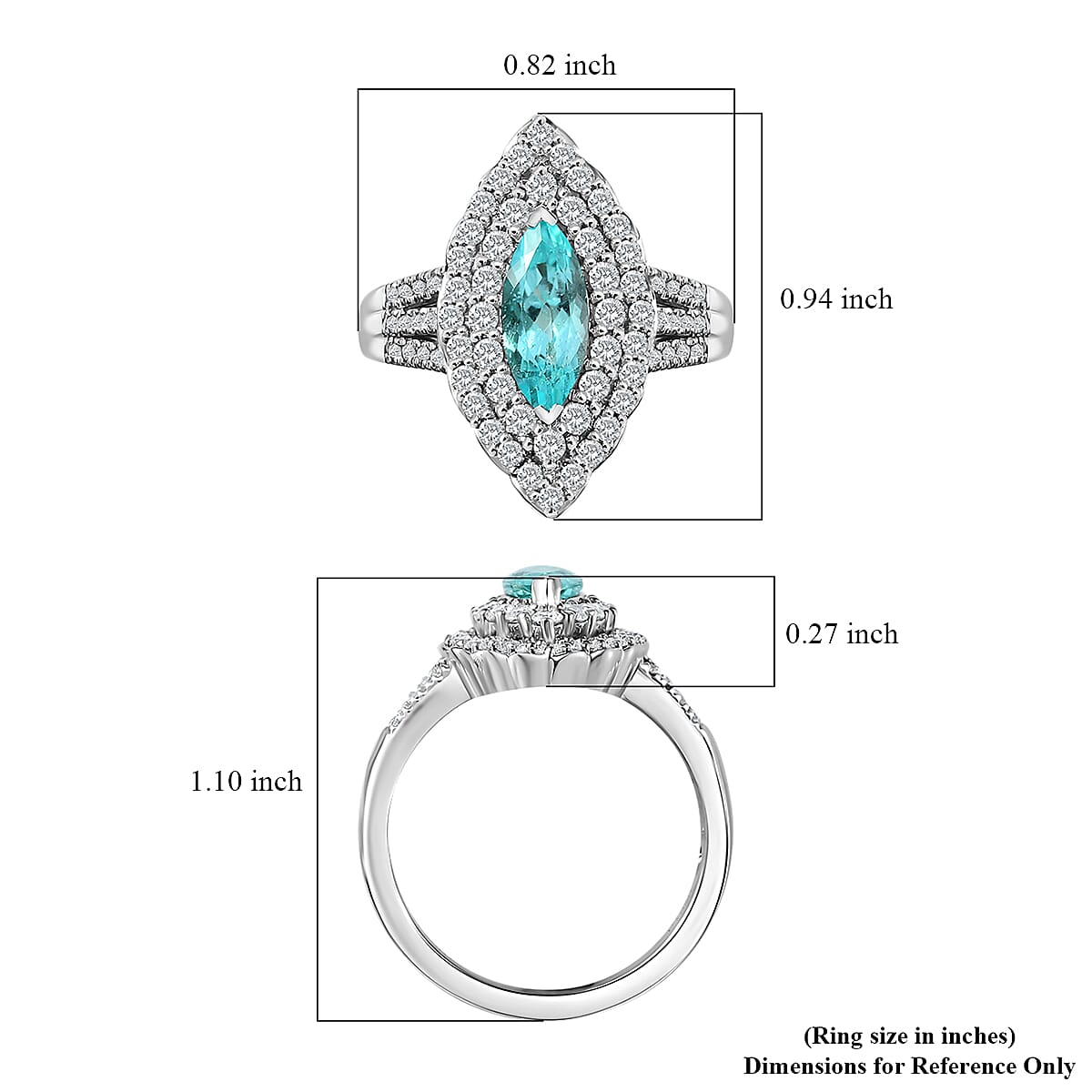 Certified & Appraised Rhapsody 950 Platinum AAAA Paraiba Tourmaline and E-F VS Diamond Double Halo Ring (Size 8.0) 10.38 Grams 2.25 ctw