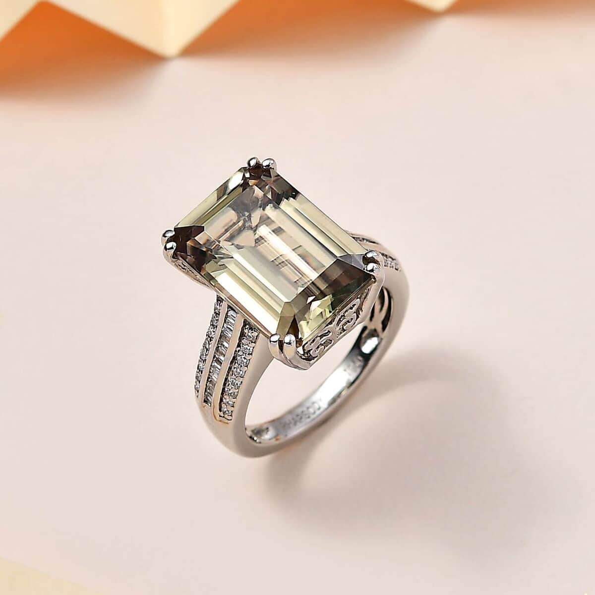 Rhapsody 950 Platinum AAAA Turkizite and E-F VS2 Diamond Ring (Size 6.0) 10.65 ctw image number 1