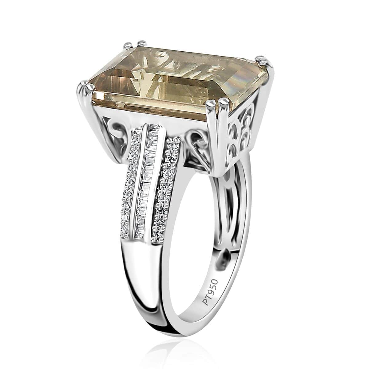 Rhapsody 950 Platinum AAAA Turkizite and E-F VS2 Diamond Ring (Size 6.0) 10.65 ctw image number 3