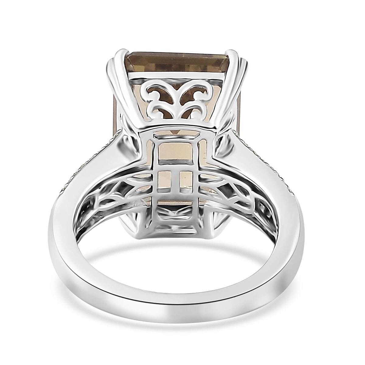 Certified & Appraised Rhapsody AAAA Turkizite and E-F VS2 Diamond 10.65 ctw Statement Ring in 950 Platinum (Size 7.0) 8.60 Grams image number 4