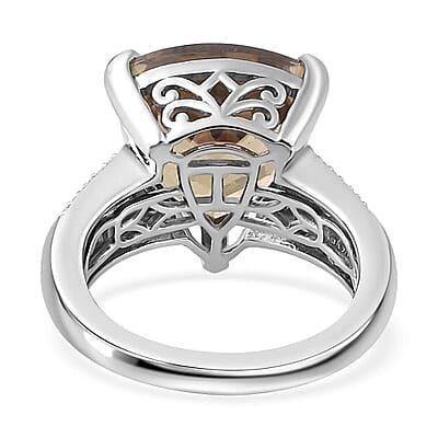 Certified Rhapsody AAAA Turkizite, Diamond Statement Ring in 950 Platinum 10.35 ctw (Size 10.0)