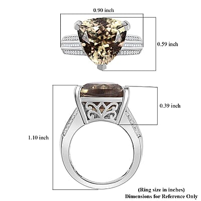 Certified Rhapsody AAAA Turkizite, Diamond Statement Ring in 950 Platinum 10.35 ctw (Size 10.0)