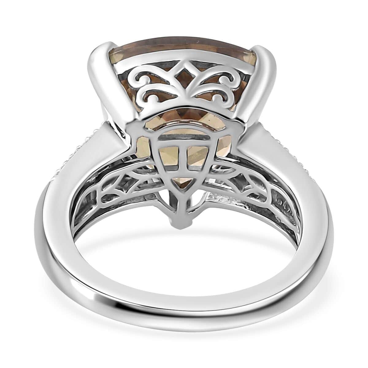 Certified & Appraised Rhapsody AAAA Turkizite and E-F VS2 Diamond 10.35 ctw Statement Ring in 950 Platinum (Size 11.0) 7.80 Grams image number 4