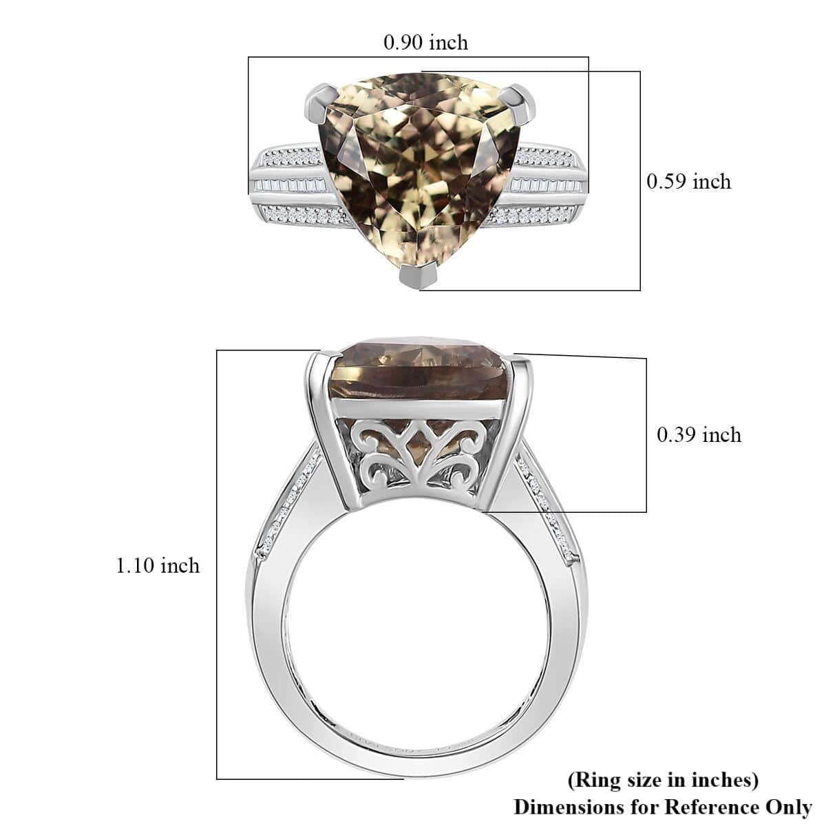 Certified & Appraised Rhapsody AAAA Turkizite and E-F VS2 Diamond 10.35 ctw Statement Ring in 950 Platinum (Size 7.0) 7.80 Grams image number 5