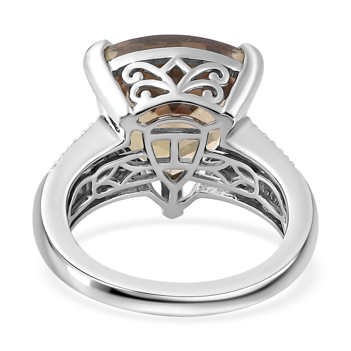 Certified & Appraised Rhapsody AAAA Turkizite and E-F VS2 Diamond 10.35 ctw Statement Ring in 950 Platinum (Size 8.0) 7.80 Grams image number 4