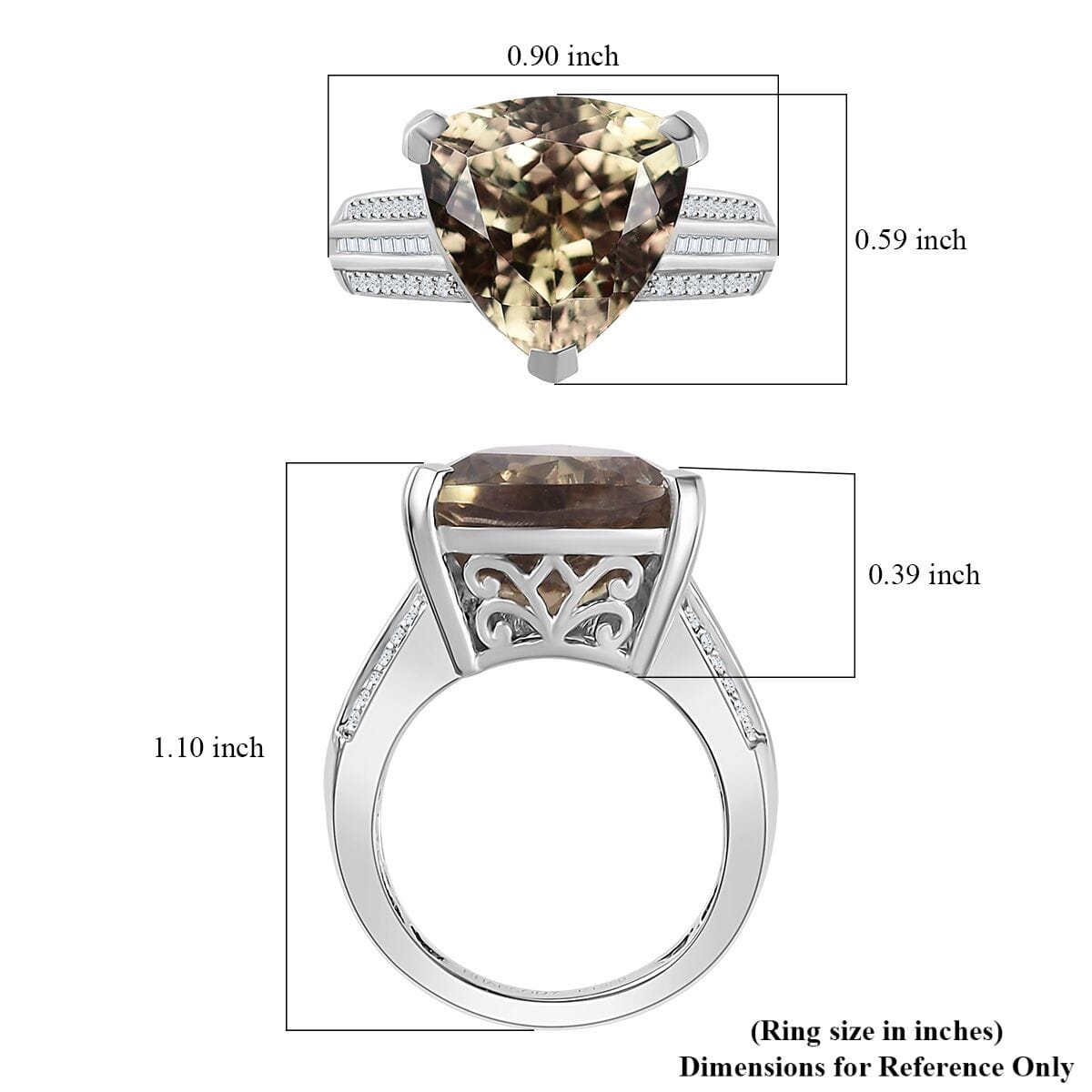 Certified & Appraised Rhapsody AAAA Turkizite and E-F VS2 Diamond 10.35 ctw Statement Ring in 950 Platinum (Size 8.0) 7.80 Grams image number 5