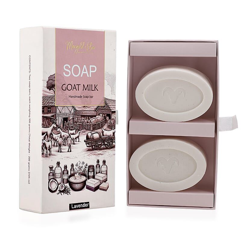 Marigold and Lotus Set of 2 Goat Milk Soap - Lavender fragrance