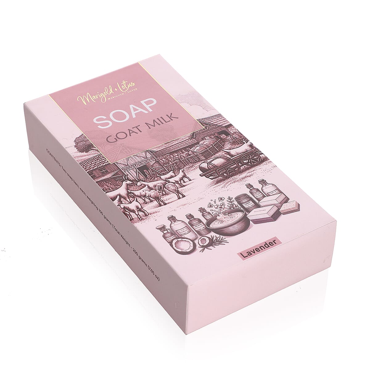 Marigold and Lotus Set of 2 Goat Milk Soap - Lavender fragrance image number 7