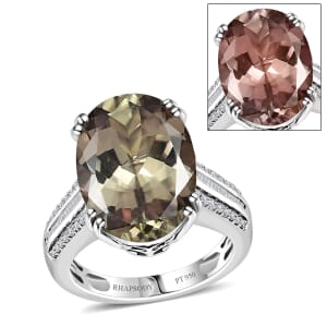 Certified & Appraised Rhapsody AAAA Turkizite and E-F VS2 Diamond 10.90 ctw Ring in 950 Platinum (Size 6.0) 8.65 Grams