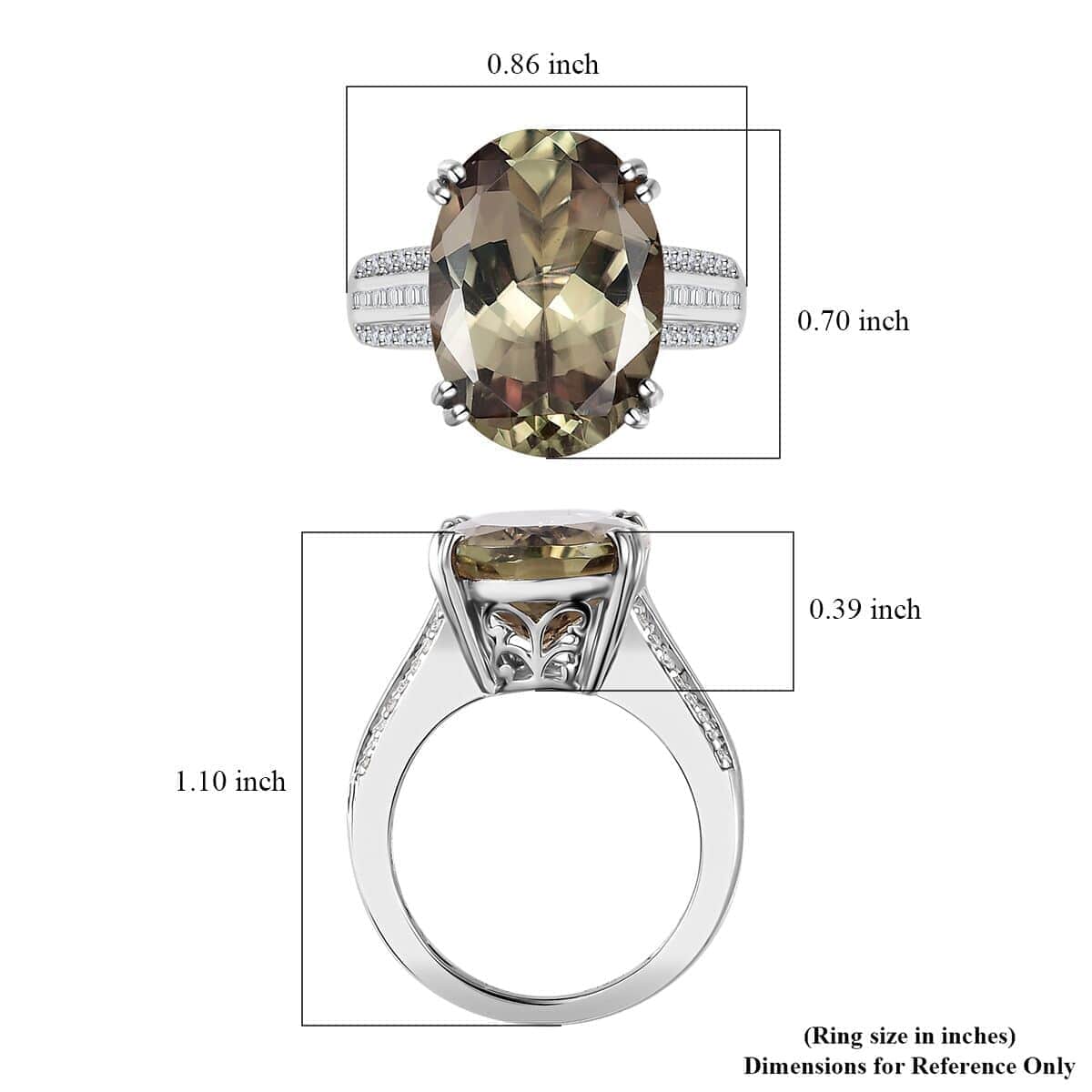 Rhapsody AAAA Turkizite and E-F VS2 Diamond 10.90 ctw Ring in 950 Platinum (Size 6.0) image number 5