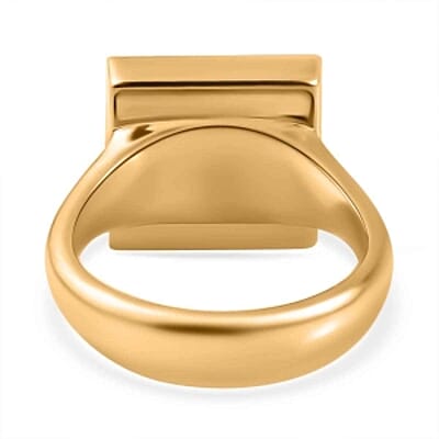 Lab Created Black Opal 2.45 ctw Ring in Vermeil Yellow Gold Over Sterling Silver (Size 9)
