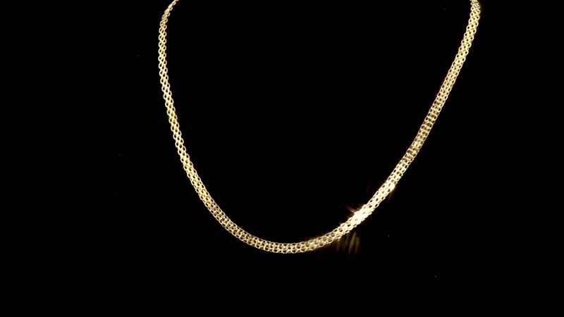Italian 10K Yellow Gold 2 Strand Bismark Chain Necklace 20 Inches 5.20 Grams